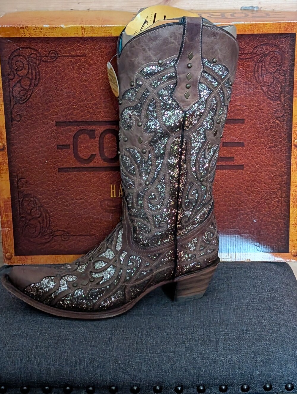 Corral Orix Gorgeous Overlay Western Boots * Size 10 * Brand New In Box - Picture 2 of 4
